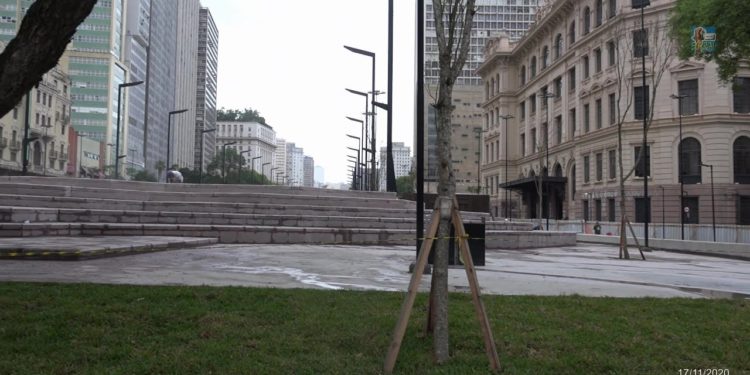 Áreas verdes no Novo Anhangabaú